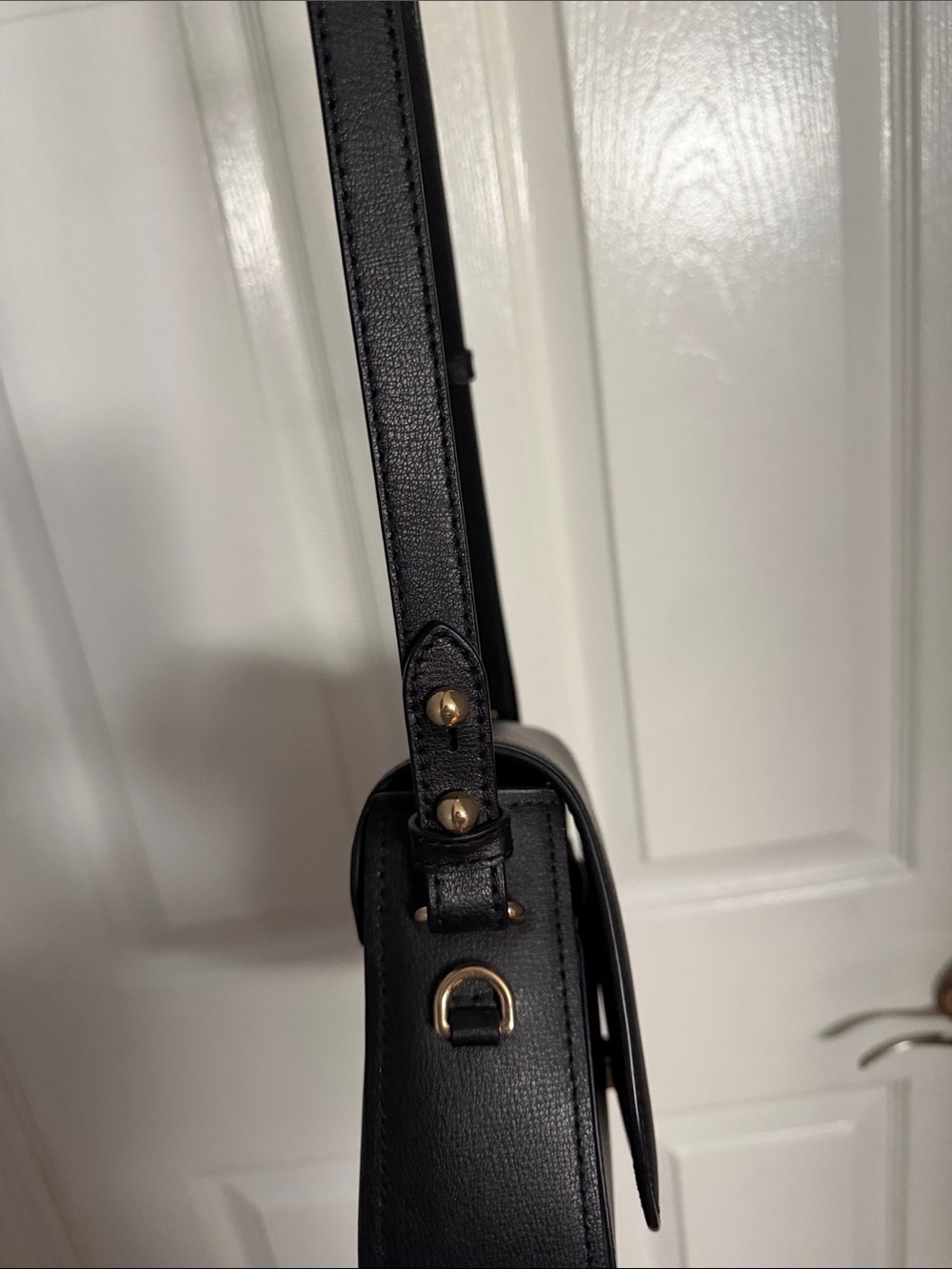 Marc Jacobs Black Leather Crossbody Saddle-Style Bag - Picture 4 of 4